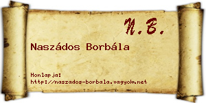 Naszádos Borbála névjegykártya